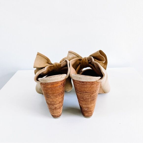 Ulla Johnson Heel Suede Lucia Bow Mule - Picture 6 of 9